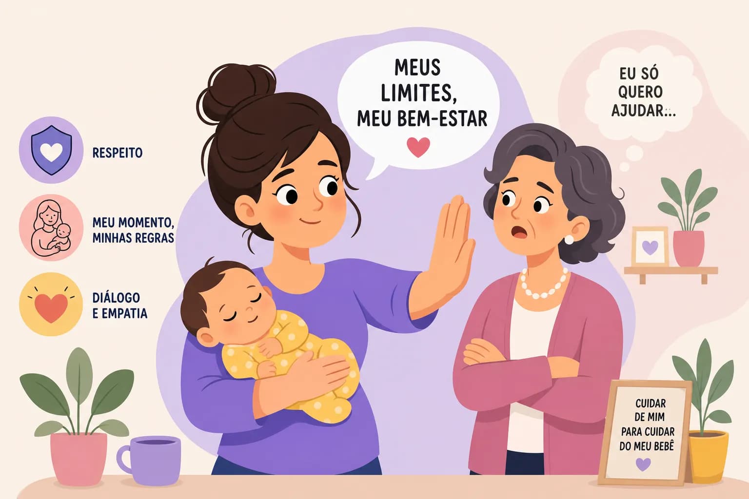 Como colocar limites com a sogra no puerpério sem brigar